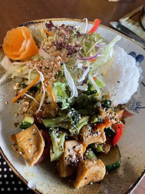 Bamboo wok with tofu   at Bamboo in Bratislava