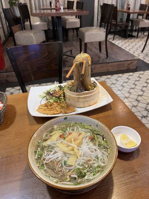 Pho & flying noodles  at Bamboo in Bratislava