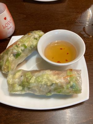 Tofu summer rolls at Bamboo in Bratislava