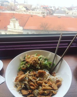 Vegan bun bo nam bo  at Bamboo in Bratislava