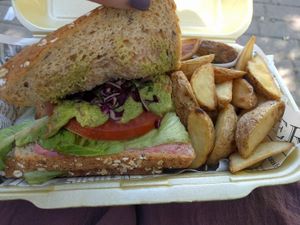 Vegan Avocado Sandwich  at Comic Planet in Cordoba