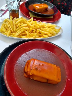 One shared francesinhas at Casanova in Porto