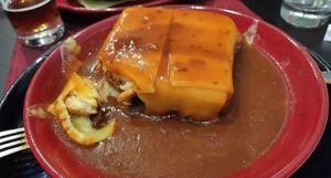 Vegan francesinha at Casanova in Porto