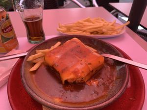 Francesinha  at Casanova in Porto