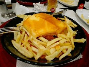 vegan francesinha at Casanova in Porto