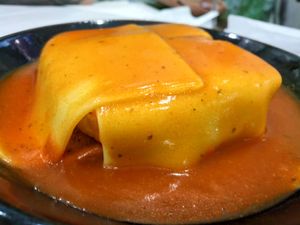 Vegan francesinha at Casanova in Porto