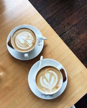 regular cappuccino & decaf cappuccino with soya milk. at Bairro Alto in Nijmegen