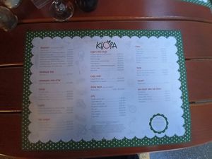 Menu at Klopa in Sarajevo