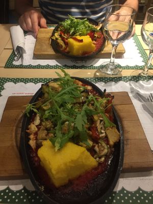 Tofu pot and veggie pot  at Klopa in Sarajevo