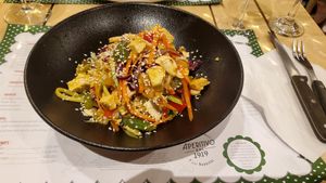 Vege asia hot salad at Klopa in Sarajevo