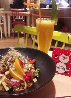 Vege Asia salad. Grilled vegetables and tofu. at Klopa in Sarajevo