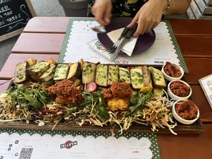 Vegan platter for two people   at Klopa in Sarajevo