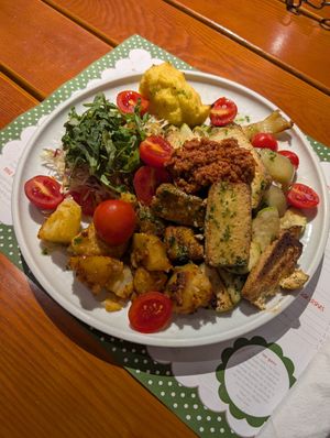 Vegan plate at Klopa in Sarajevo