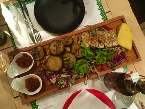 Delicious vegan platter for two  at Klopa in Sarajevo