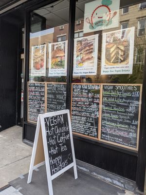 Storefront at Happy Zoe Vegan Bakery in Brooklyn