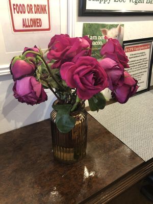 Fresh flower  at Happy Zoe Vegan Bakery in Brooklyn