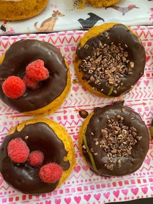 Vegan gluten free donuts  at Happy Zoe Vegan Bakery in Brooklyn