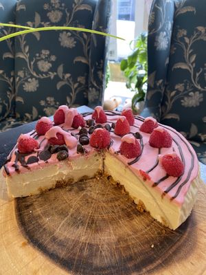 Vegan gluten free cheesecake  at Happy Zoe Vegan Bakery in Brooklyn