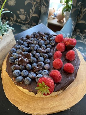 Vegan gluten free cheesecake  at Happy Zoe Vegan Bakery in Brooklyn