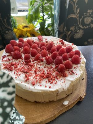 Vegan gluten free cheesecake  at Happy Zoe Vegan Bakery in Brooklyn