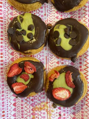 Vegan gluten free donuts  at Happy Zoe Vegan Bakery in Brooklyn