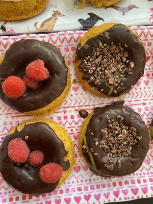 Vegan gluten free donuts  at Happy Zoe Vegan Bakery in Brooklyn