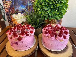 Vegan birthday cakes  at Happy Zoe Vegan Bakery in Brooklyn