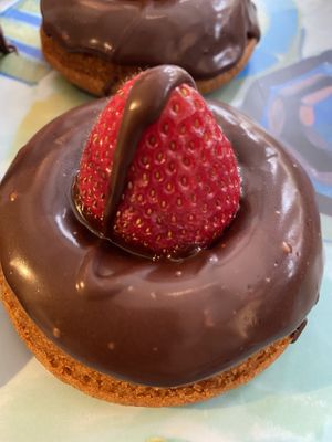 Vegan gluten free coconut sugar donuts  at Happy Zoe Vegan Bakery in Brooklyn