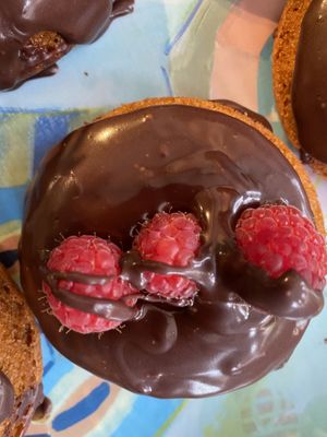 Vegan gluten free coconut sugar donuts  at Happy Zoe Vegan Bakery in Brooklyn
