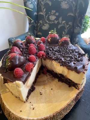 Vegan gluten free cheesecake  at Happy Zoe Vegan Bakery in Brooklyn