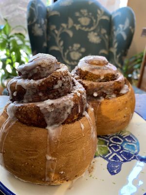 Vegan cinnamon rolls  at Happy Zoe Vegan Bakery in Brooklyn