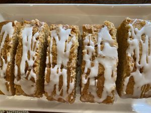 Vegan gluten free pumpkin bread  at Happy Zoe Vegan Bakery in Brooklyn
