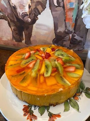 Vegan gluten free pumpkin cheesecake  at Happy Zoe Vegan Bakery in Brooklyn