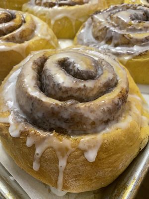 Vegan cinnamon rolls  at Happy Zoe Vegan Bakery in Brooklyn