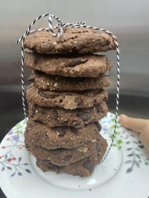 Vegan chocolate cookies  at Happy Zoe Vegan Bakery in Brooklyn