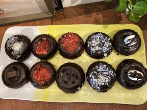 Vegan gluten free donuts  at Happy Zoe Vegan Bakery in Brooklyn