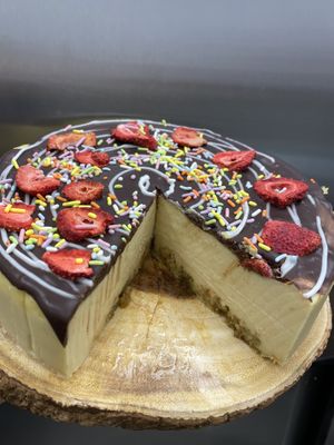 Vegan gluten free cheesecake  at Happy Zoe Vegan Bakery in Brooklyn
