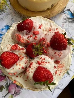 Vegan gluten free cheesecake  at Happy Zoe Vegan Bakery in Brooklyn