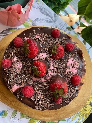 Vegan gluten free cheesecake  at Happy Zoe Vegan Bakery in Brooklyn