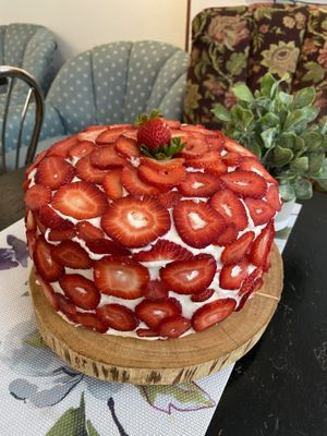 Vegan strawberry shortcake   at Happy Zoe Vegan Bakery in Brooklyn