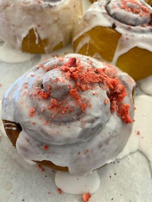 Vegan cinnamon rolls   at Happy Zoe Vegan Bakery in Brooklyn