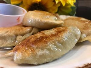 Vegan Pierogies   at Happy Zoe Vegan Bakery in Brooklyn