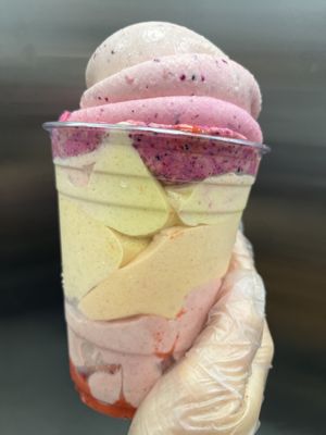 Raw vegan rainbow banana whip   at Happy Zoe Vegan Bakery in Brooklyn