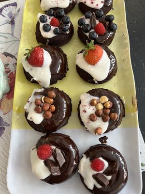 Vegan gluten free donuts   at Happy Zoe Vegan Bakery in Brooklyn