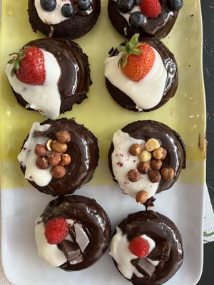 Vegan gluten free donuts   at Happy Zoe Vegan Bakery in Brooklyn