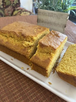 Vegan gluten free corn bread   at Happy Zoe Vegan Bakery in Brooklyn