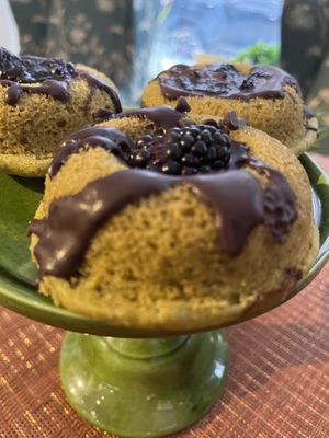 Vegan gluten free matcha donuts   at Happy Zoe Vegan Bakery in Brooklyn