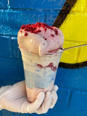 Raw vegan whips! No sugar! Better than ice cream! Only fruits!   at Happy Zoe Vegan Bakery in Brooklyn