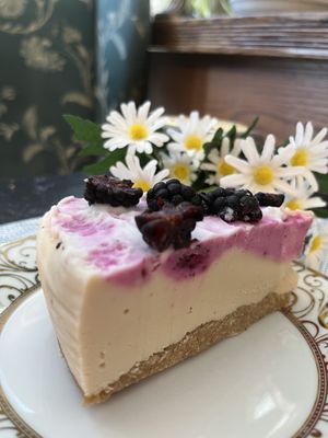 Raw vegan gluten free sugar free cheesecake   at Happy Zoe Vegan Bakery in Brooklyn