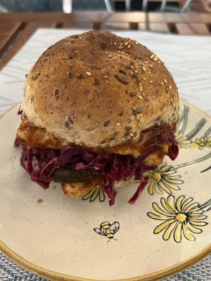 Vegan Tempeh Sensation, it’s absolutely 💯 sensational   at Happy Zoe Vegan Bakery in Brooklyn